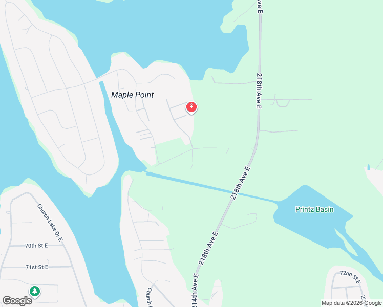 map of restaurants, bars, coffee shops, grocery stores, and more near 213th Avenue East in Prairie Ridge