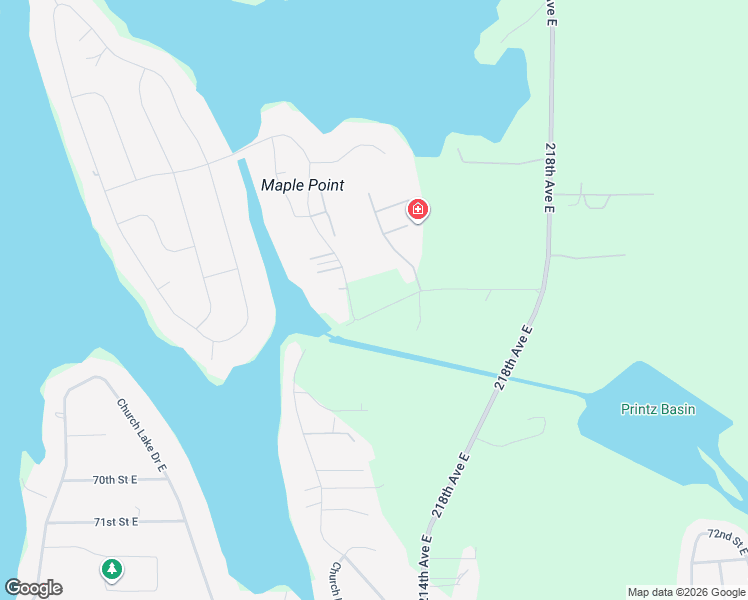 map of restaurants, bars, coffee shops, grocery stores, and more near 6309 207th Avenue East in Bonney Lake