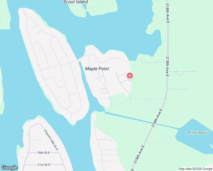 map of restaurants, bars, coffee shops, grocery stores, and more near 20714 61st Street East in Bonney Lake