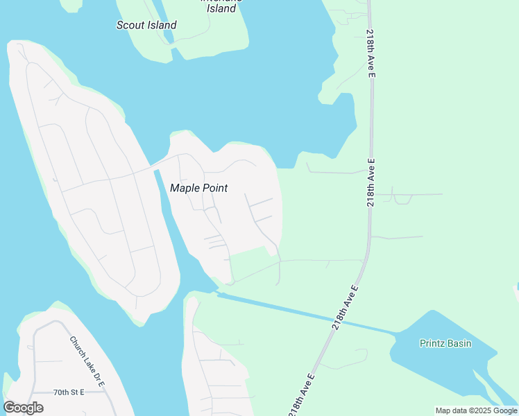 map of restaurants, bars, coffee shops, grocery stores, and more near 21308 61st Street Court East in Bonney Lake