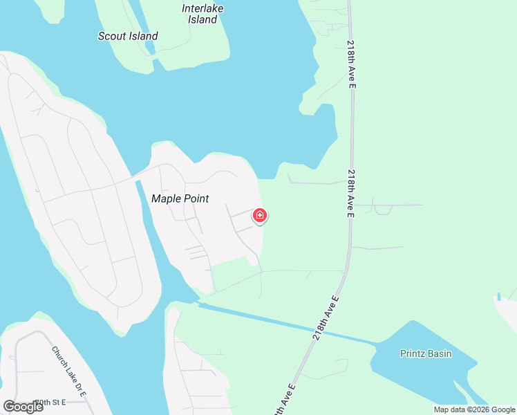 map of restaurants, bars, coffee shops, grocery stores, and more near 21324 61st Street Court East in Bonney Lake