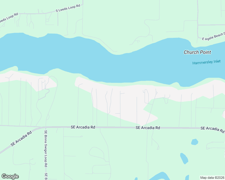 map of restaurants, bars, coffee shops, grocery stores, and more near 270 Mallard Beach Lane Southeast in Shelton