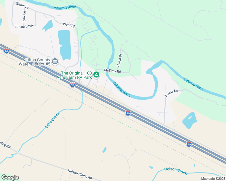 map of restaurants, bars, coffee shops, grocery stores, and more near 2051 Hundley Road in Cle Elum