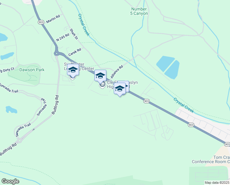 map of restaurants, bars, coffee shops, grocery stores, and more near 2694 Highway 903 in Cle Elum