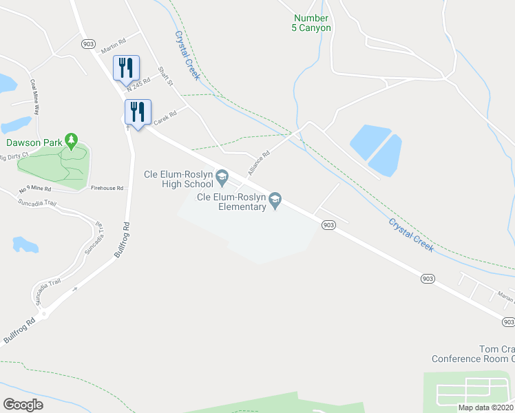 map of restaurants, bars, coffee shops, grocery stores, and more near 2694 Highway 903 in Cle Elum