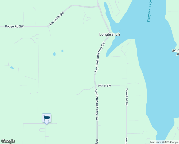 map of restaurants, bars, coffee shops, grocery stores, and more near 5810 Key Peninsula Highway Southwest in Longbranch