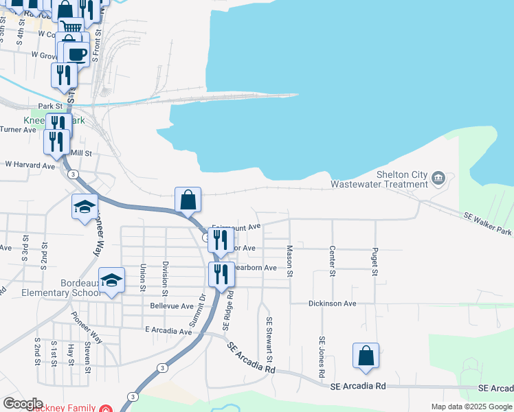 map of restaurants, bars, coffee shops, grocery stores, and more near 900 Fairmount Avenue in Shelton