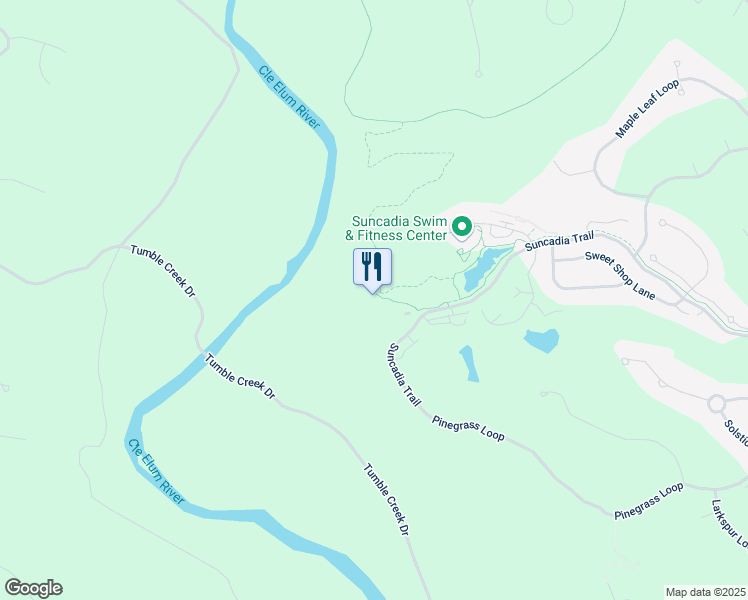 map of restaurants, bars, coffee shops, grocery stores, and more near 3600 Suncadia Trail in Cle Elum