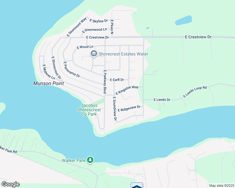 map of restaurants, bars, coffee shops, grocery stores, and more near 150 East Kingston Way in Shelton