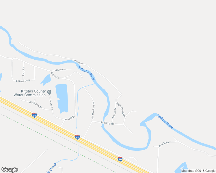map of restaurants, bars, coffee shops, grocery stores, and more near 531 Heron Drive in Cle Elum