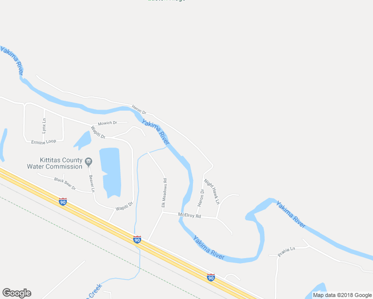 map of restaurants, bars, coffee shops, grocery stores, and more near 541 Heron Drive in Cle Elum