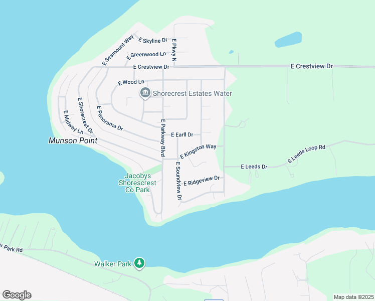 map of restaurants, bars, coffee shops, grocery stores, and more near 150 East Kingston Way in Shelton