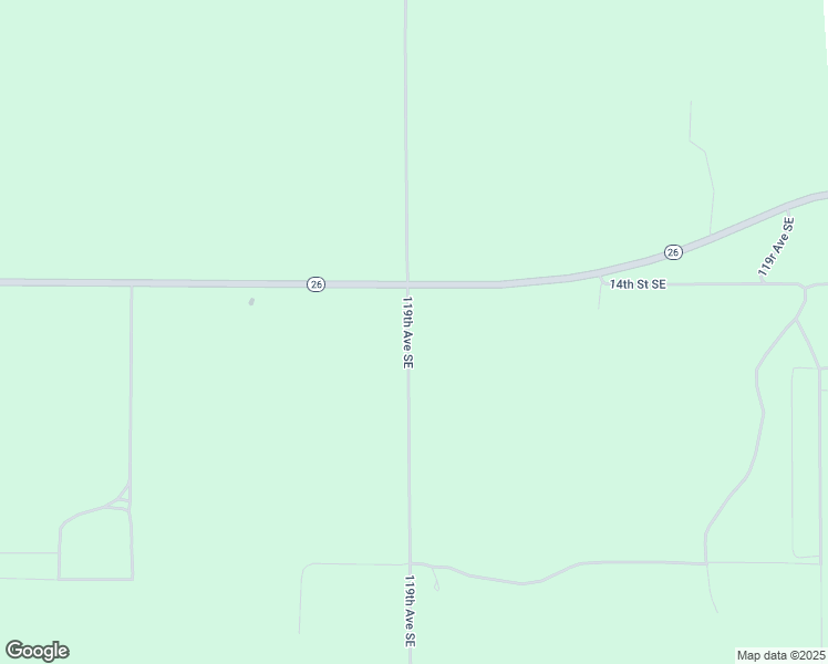 map of restaurants, bars, coffee shops, grocery stores, and more near 1412 119s Avenue Southeast in Dazey