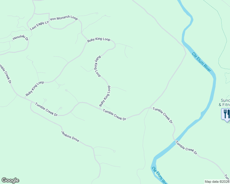 map of restaurants, bars, coffee shops, grocery stores, and more near 40 Silver Queen Lane in Cle Elum