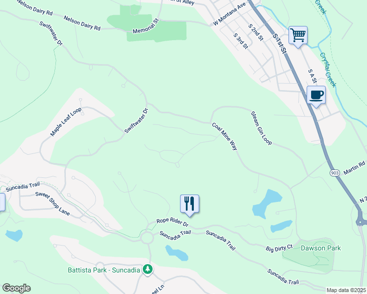 map of restaurants, bars, coffee shops, grocery stores, and more near 301 Tipple Hill Loop in Cle Elum