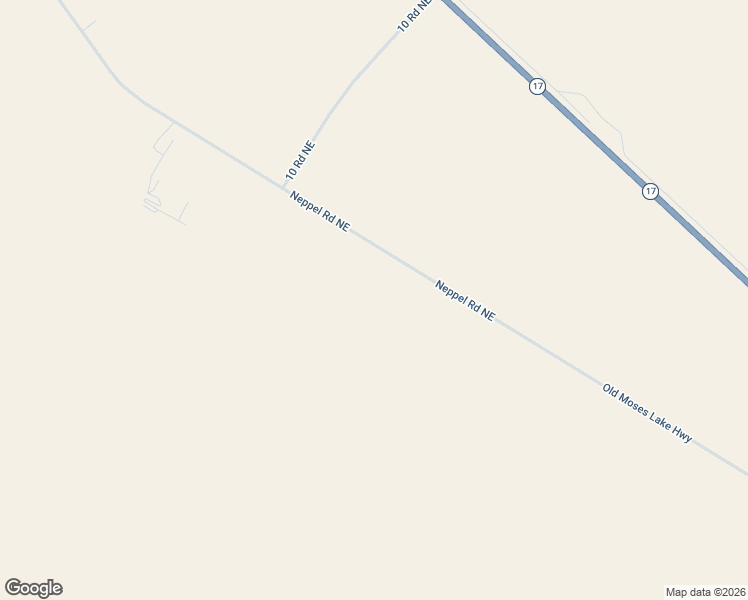 map of restaurants, bars, coffee shops, grocery stores, and more near 8714 Neppel Road Northeast in Moses Lake