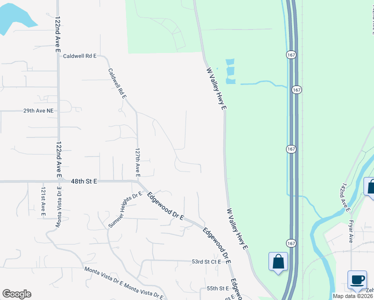 map of restaurants, bars, coffee shops, grocery stores, and more near 4603 Caldwell Road East in Edgewood