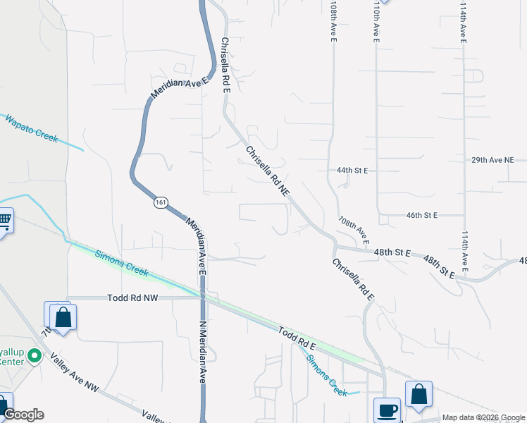 map of restaurants, bars, coffee shops, grocery stores, and more near 4615 103rd Avenue Court East in Edgewood