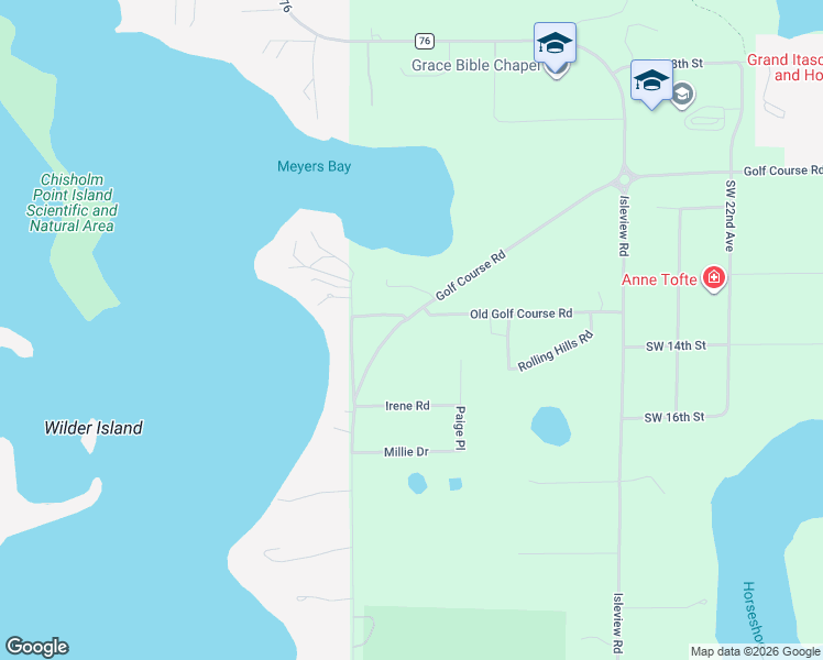 map of restaurants, bars, coffee shops, grocery stores, and more near 2726 Golf Course Road in Grand Rapids