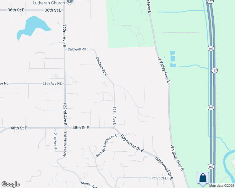 map of restaurants, bars, coffee shops, grocery stores, and more near 4423 127th Avenue East in Edgewood