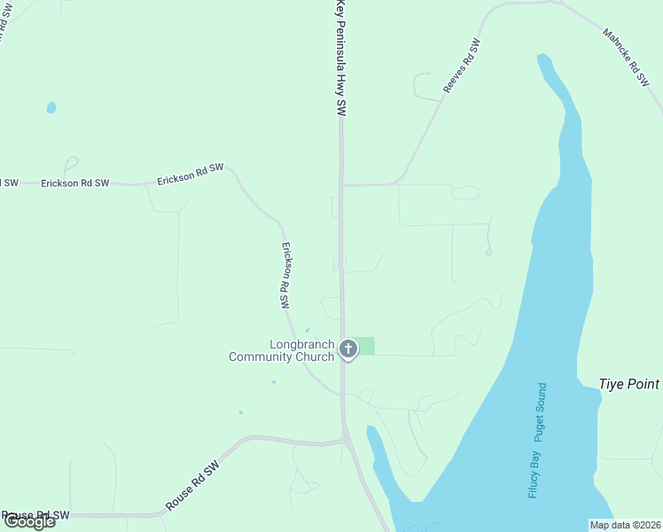 map of restaurants, bars, coffee shops, grocery stores, and more near 4598 Key Peninsula Highway South in Longbranch