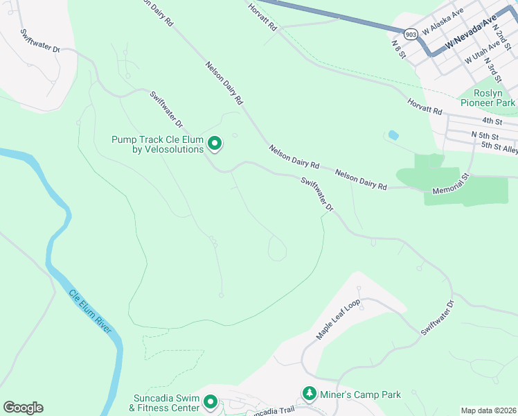 map of restaurants, bars, coffee shops, grocery stores, and more near 220 Farmhouse Way in Cle Elum