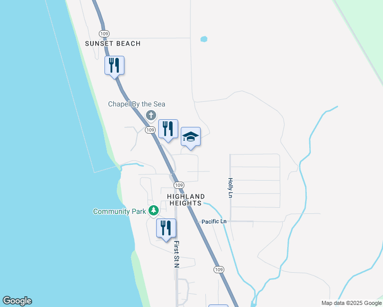 map of restaurants, bars, coffee shops, grocery stores, and more near 56 Railroad Avenue in Pacific Beach