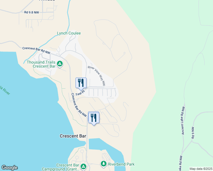 map of restaurants, bars, coffee shops, grocery stores, and more near 9206 Ridgeview Drive in Quincy