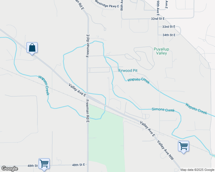 map of restaurants, bars, coffee shops, grocery stores, and more near 3906 84th Avenue Court East in Edgewood