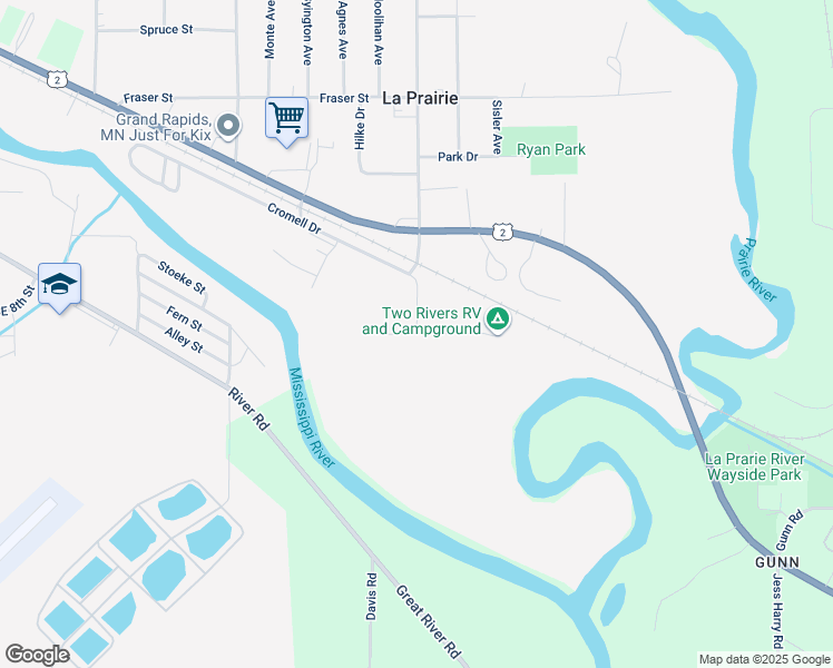 map of restaurants, bars, coffee shops, grocery stores, and more near 1561 Campfire Lane in Grand Rapids