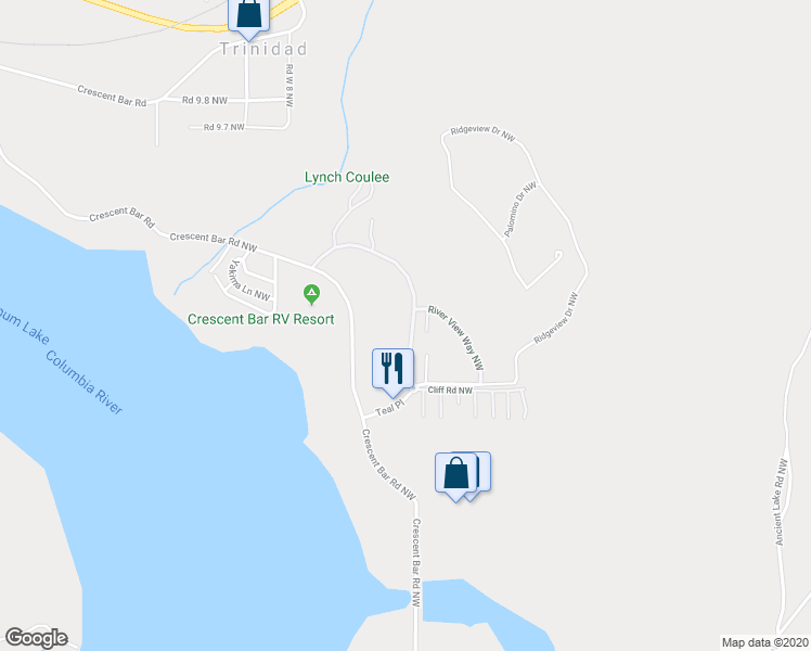 map of restaurants, bars, coffee shops, grocery stores, and more near 23370 Sunserra Loop in Quincy