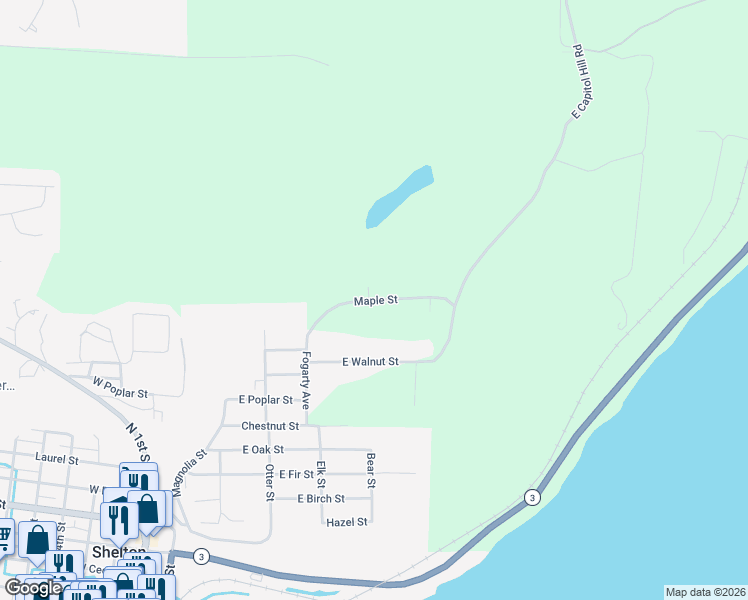 map of restaurants, bars, coffee shops, grocery stores, and more near 641 Fogarty Avenue in Shelton