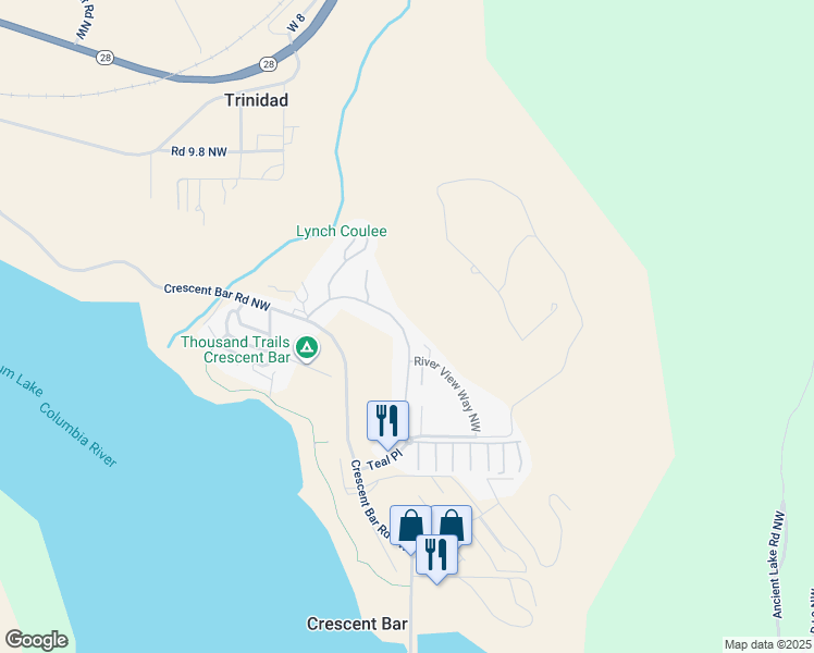 map of restaurants, bars, coffee shops, grocery stores, and more near 23283 Sunserra Loop in Quincy