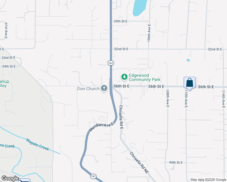 map of restaurants, bars, coffee shops, grocery stores, and more near 3618 Chrisella Road East in Edgewood