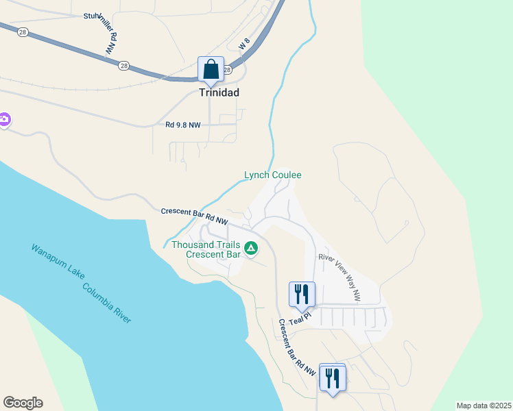 map of restaurants, bars, coffee shops, grocery stores, and more near 23041 Sunserra Loop in Quincy