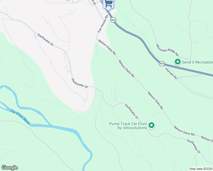 map of restaurants, bars, coffee shops, grocery stores, and more near 31 Kokanee Loop in Cle Elum
