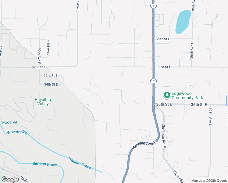 map of restaurants, bars, coffee shops, grocery stores, and more near 3408 99th Avenue East in Edgewood