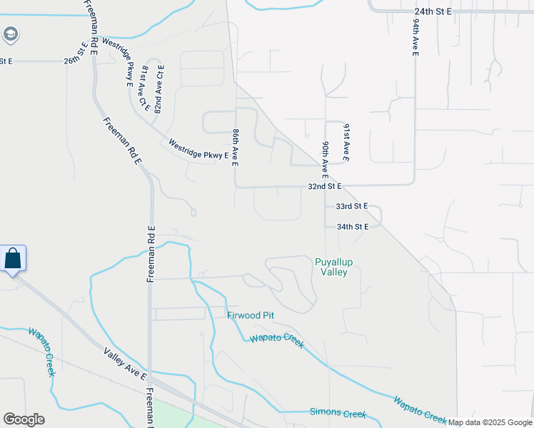 map of restaurants, bars, coffee shops, grocery stores, and more near 8707 33rd Street East in Tacoma