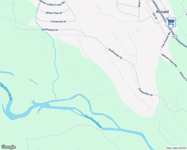 map of restaurants, bars, coffee shops, grocery stores, and more near 581 Wanawish Loop in Cle Elum