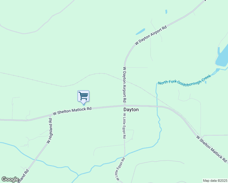 map of restaurants, bars, coffee shops, grocery stores, and more near 4530 West Dayton Airport Road in Shelton