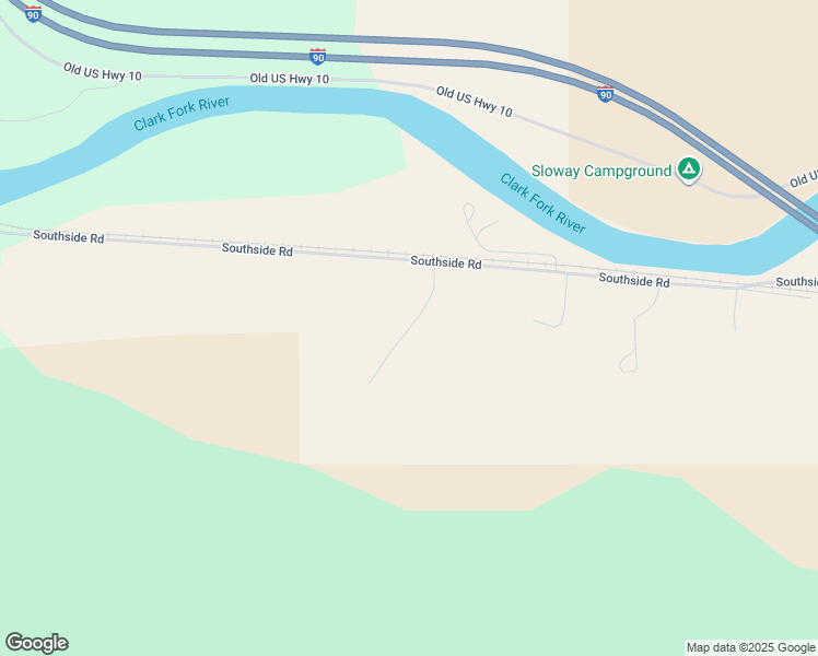 map of restaurants, bars, coffee shops, grocery stores, and more near Elk Crossing Lane in Mineral County