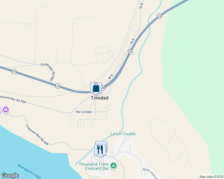 map of restaurants, bars, coffee shops, grocery stores, and more near 9967 Road W.8 Northwest in Quincy