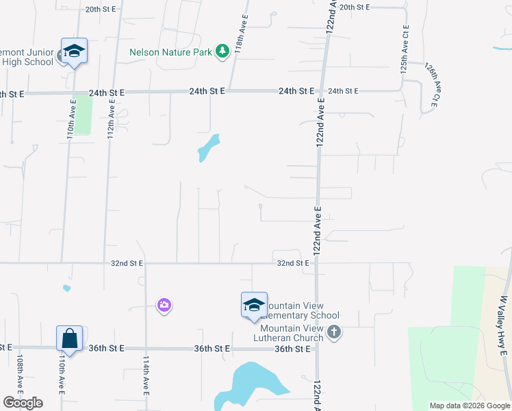 map of restaurants, bars, coffee shops, grocery stores, and more near 11913 30th Street East in Edgewood