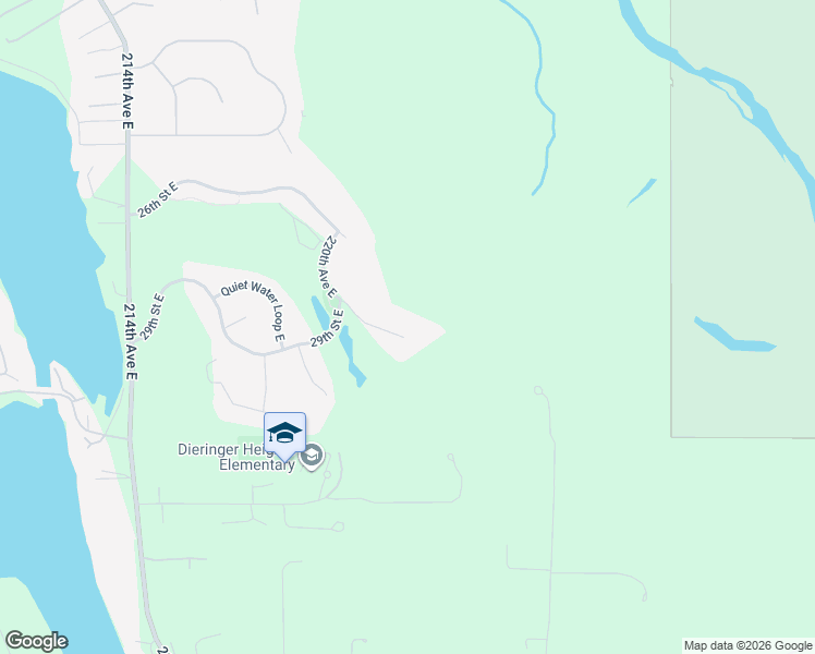 map of restaurants, bars, coffee shops, grocery stores, and more near 3011 220th Avenue East in Lake Tapps