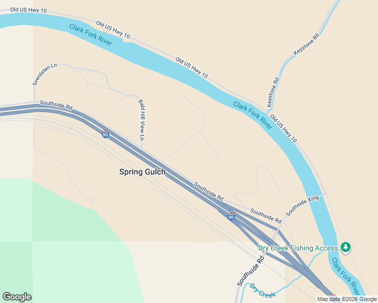 map of restaurants, bars, coffee shops, grocery stores, and more near 50 T-Bird Lane in Superior