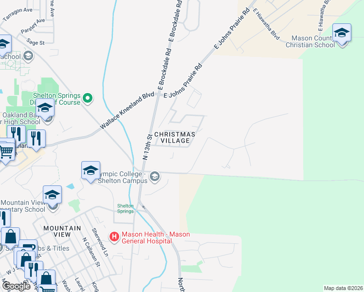 map of restaurants, bars, coffee shops, grocery stores, and more near 5 Blitzen Lane in Shelton