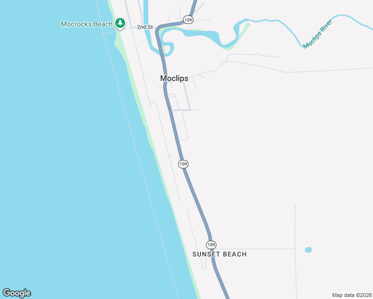 map of restaurants, bars, coffee shops, grocery stores, and more near 4740 Washington 109 in Moclips