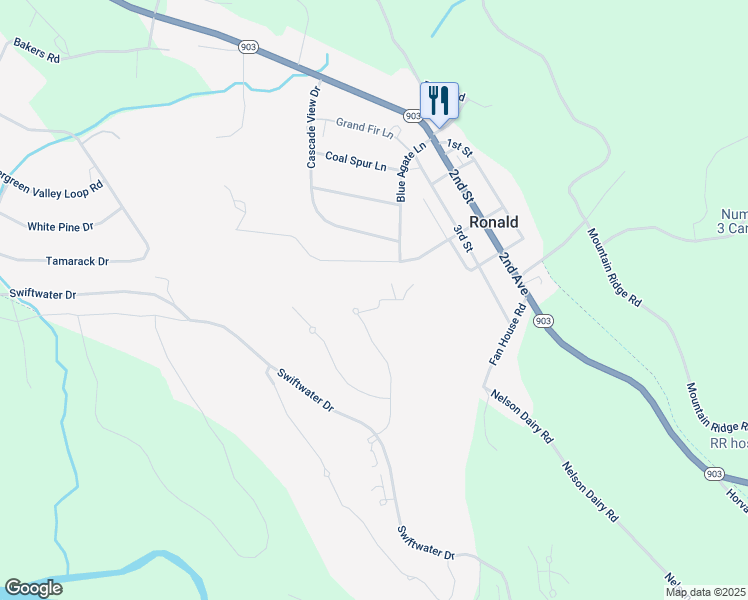 map of restaurants, bars, coffee shops, grocery stores, and more near 390 Pacific Avenue West in Ronald