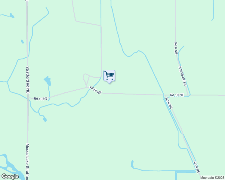 map of restaurants, bars, coffee shops, grocery stores, and more near 10578 Road 10 Northeast in Moses Lake