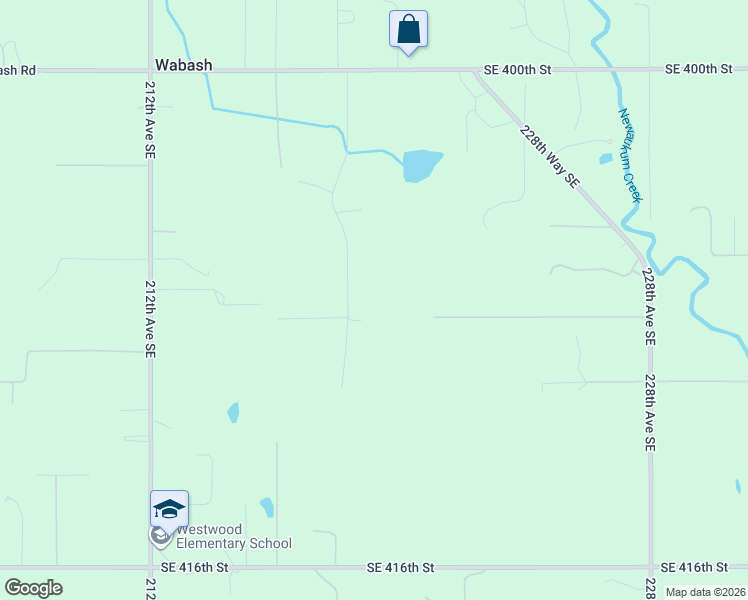 map of restaurants, bars, coffee shops, grocery stores, and more near 40604 218th Avenue Southeast in Enumclaw